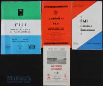 1964 Fijian Wales Tour Rugby Programmes (4): All but one issue from this groudbreaking visit: v