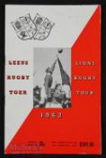 Rare British Lions 1962 v South Africa 1st Test Rugby Programme: The souvenir version with a scarlet