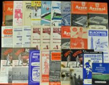 Selection of 1950s league club match programmes including 1954/55 Leicester City v Arsenal, 1959/