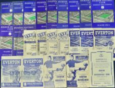 Collection of Everton home match programmes to include 1945/46 Huddersfield Town 1946/47 Southend