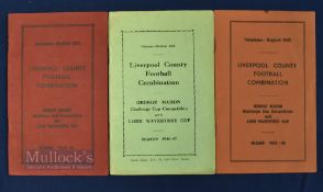 Liverpool County Combination Handbooks 1946/47, 1953/54 and 1954/55 general condition appears G