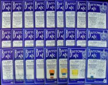 Collection of Barrow FC football programmes to include 1963/64 homes (5) plus aways Gillingham,