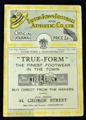 Pre-War 1937/38 Luton Town v Manchester City match programme FAC 12 February 1938; staple removed,