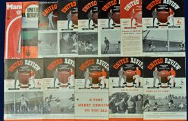 Manchester Utd home match programmes v Fulham 1949/50, 1950/51, 1951/52 (ph), 1959/60, 1960/61,