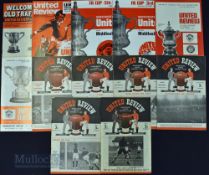 Selection of Manchester United v Middlesbrough home match programmes to include 1948/49, 1949/50,