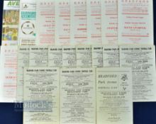Collection of Bradford PA home match programmes to include 1972/73 Fleetwood, South Shields,