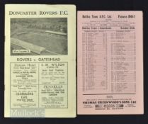 1946/47 Gateshead away match programmes v Halifax Town 26 October 1946; v Doncaster Rovers 22