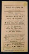 1922/23 Cheshire League match programme Northwich Victoria v Macclesfield 2 September 1922, fold out