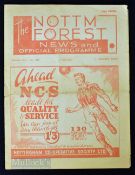 Early War-time Nottingham Forest v Grimsby Town 1939/40 football programme 13 May 1940 slightly