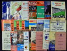 Selection of 1950s onwards Minor England International football programmes features Amateur,