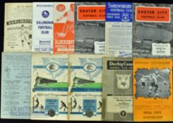 Collection of Southport away match programmes to include 1949/50 Hull City (FAC), 1956/57 Derby