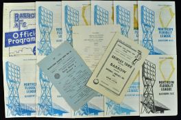 Selection of Barrow home match programmes to include 1968/69 Northern Floodlit league Chester, Wigan
