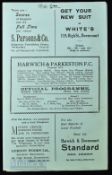1934/35 East Anglian Cup s/f; Harwich & Parkeston v King's Lynn match programme 30 March 1935,