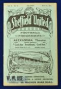 1913/14 Sheffield Utd v Oldham Athletic Division 1 match programme 21 March 1914; has small mark