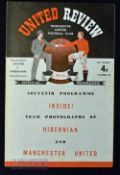 1951/52 Division 1 championship season Manchester Utd v Hibernian (Scottish Champions) friendly