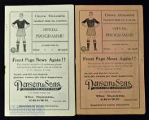 1948/49 Crewe Alexandra home match programmes v Hartlepools Utd 5 February 1949; v Billingham