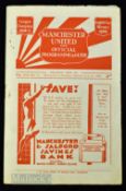 1931/32 Manchester Utd v Oldham Athletic Div. 2 match programme Easter 1932; also reserves v Stoke