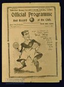 1933/34 Tottenham v Everton Div. 1 match programme 3 March 1934, caricature of Dixie Dean to cover