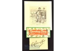 Rugby & Sport Cartoon Collection (3): Mounted well known late 19th century 'Punch' cartoon, John