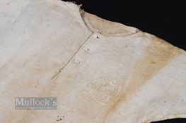 Rare 1884 North of England Rugby v South of England Trial Match Jersey - white, round necked with