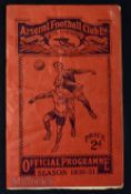 1930/31 Arsenal v Blackpool Div. 1 match programme 27 December 1930; poor/fair condition, team