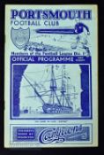 1936/37 Portsmouth v Bournemouth & Boscombe reserves London combination match programme 21