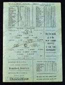Pre-War 1932/33 Millwall v West Ham Utd Div. 2 match programme 30 January 1933, single sheet