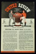 1949/50 Manchester United v Aston Villa Div. 1 match programme 8 March 1950, 4 pager; fold (kept