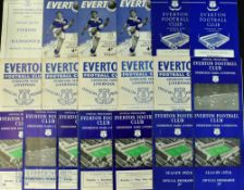 Collection of Everton home match programmes to include 1955/56 Chelsea, Chelsea (FAC), (wrongly