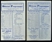 1945/46 Chelsea v West Ham Utd match programme war league south 13 October 1945; v West Ham Utd