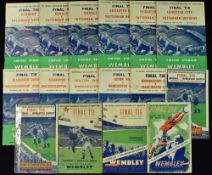 Collection of FAC final match programmes, each issue has small varying defects whilst the cumulative