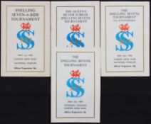 1976-79 inclusive, Welsh Rugby Snelling Sevens Programmes (4): In good condition, the premier