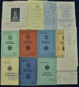 Liverpool Schools Football Association Handbooks - 7x from 1957 to 1974 and 4x match programmes 1954