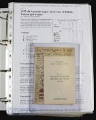 1957-8 Wallabies Rugby Programmes, Complete UK Tour & France & N America with Many Extras (Qty):