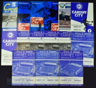 Collection of Cardiff City Football League Cup home match programmes 1960/61 Burnley (the 1st),