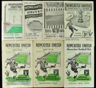 Selection of Newcastle Utd home programmes 1948/49 Preston NE, 1949/50, Chelsea, 1950/51 Everton,