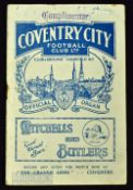 1933/34 Coventry City v Luton Town Div. 3 (s) match programme 17 March 1934; wear to top of cover,