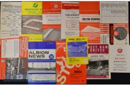 Football League Cup football programmes 1963/64 Norwich City v Birmingham City, Torquay Utd v