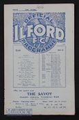 1934/35 Essex Senior Cup Final at Ilford 6 April 1935 Harwich & Parkeston v Leyton, 4 pager has team