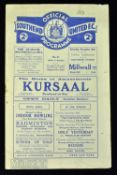 1934/35 Southend Utd v Millwall London Combination match programme 14 December 1934; fair condition.