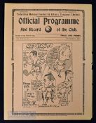 1937/38 Tottenham Hotspur v Bury Div. 2 match programme 27 December 1937 11.30am kick off, 4