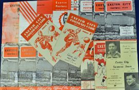 Collection of Exeter City home match programmes to include 1947/48 Port Vale, 1949/50 Chester (FAC),