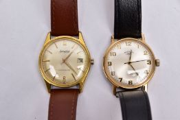 TWO GENTS WRISTWATCHES, the first with a round champagne dial signed 'Rotary, 17 jewels,