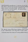 GB 1840 PENNY BLACK LF 4 margins on cover