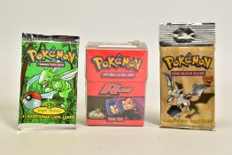 POKEMON FOSSIL CARD PACK UNOPENED, JUNGLE CARD PACK UNOPENED & TEAM ROCKET DECK BOX SEALED, original