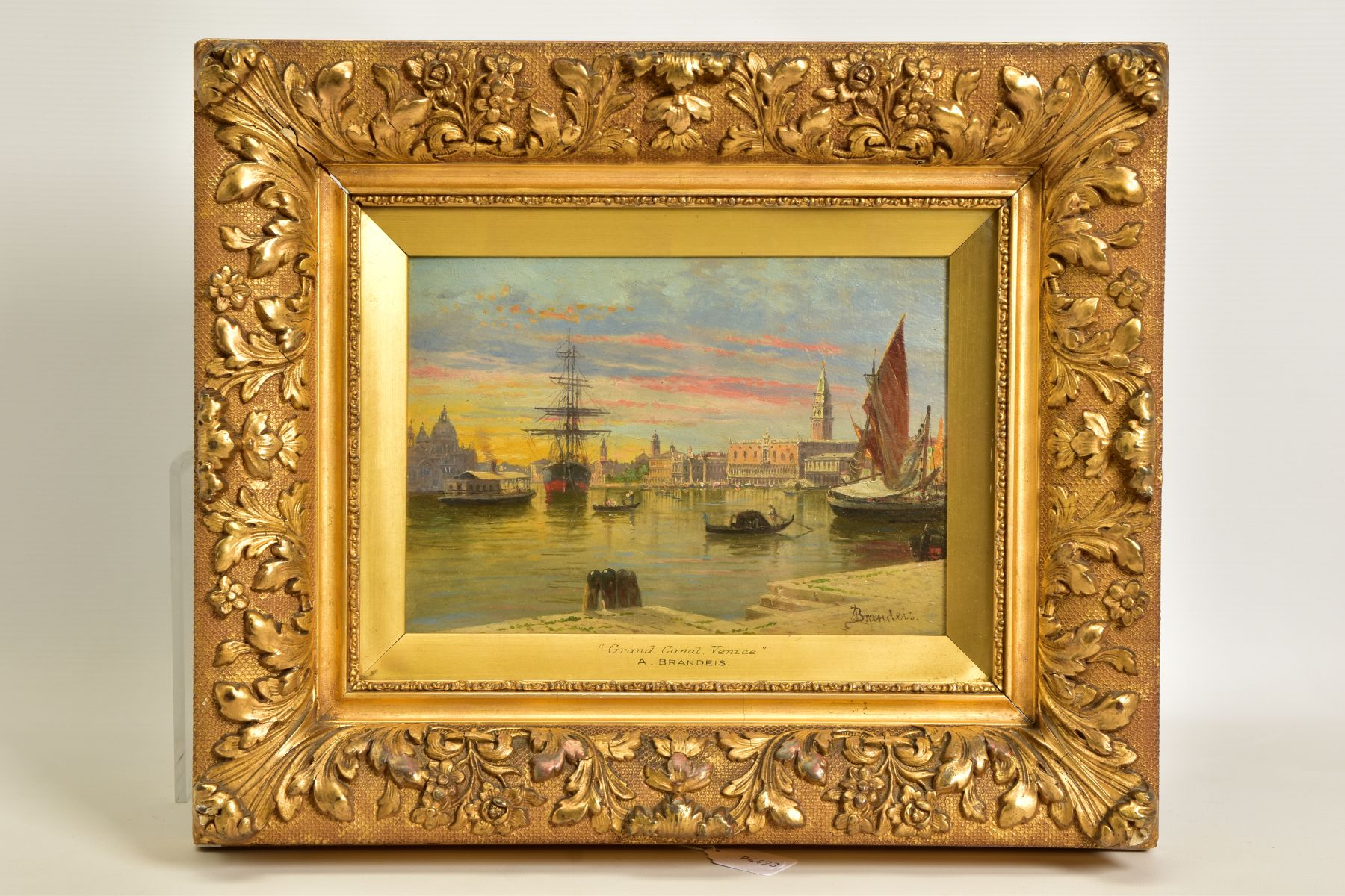 ANTONIETTA BRANDEIS/ANTONIE BRANDEISOVA (CZECH 1848-1926) 'GRAND CANAL, VENICE' gondolas, three