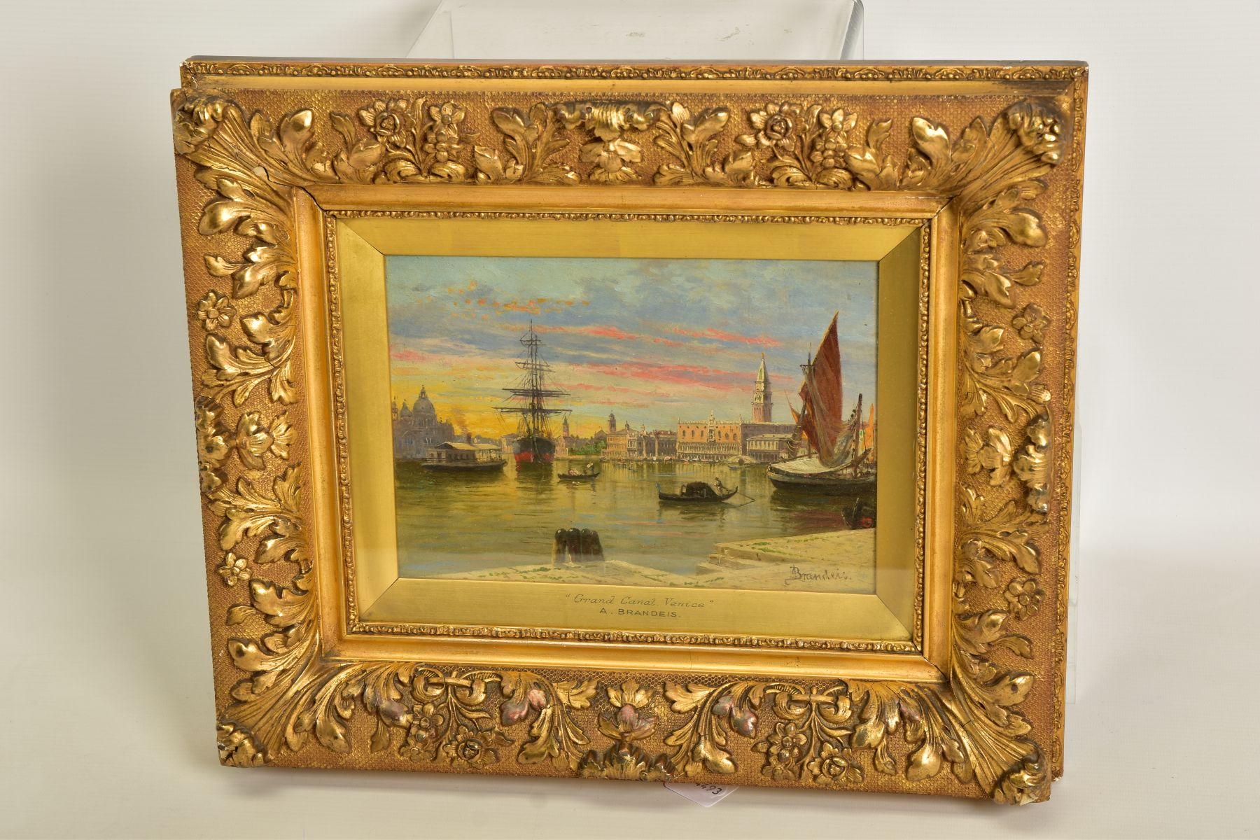 ANTONIETTA BRANDEIS/ANTONIE BRANDEISOVA (CZECH 1848-1926) 'GRAND CANAL, VENICE' gondolas, three - Image 6 of 7