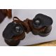 A BROWN LEATHER CASE BOXED PAIR OF BELIEVED IMPERIAL JAPANESE ARMY WWII ERA BINOCULARS, the left - Image 3 of 16