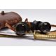 A BROWN LEATHER CASE BOXED PAIR OF BELIEVED IMPERIAL JAPANESE ARMY WWII ERA BINOCULARS, the left - Image 5 of 16