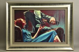 GABE LEONARD (AMERICAN CONTEMPORARY) 'ALIBI', a limited edition print of male and female figures